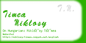 timea miklosy business card